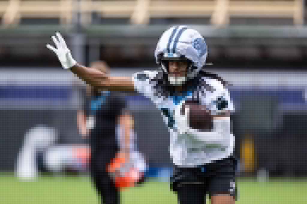 Panthers rookie third-round pick WR Chris Brazzell III carted off field with knee injury