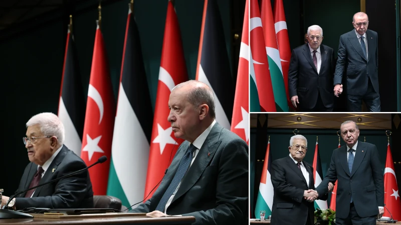Cumhurbaşkanı Erdoğan ile Filistin Devlet Başkanı Abbas açıklama yaptı: Filistin'e destek tüm insanlığın ortak sorumluluğu