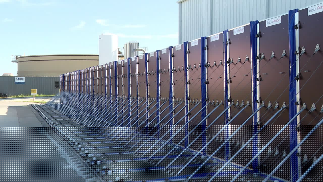 Crews install AquaFence around St. Pete’s most critical lift station
