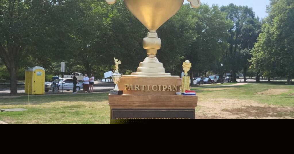 D.C., New York, Minneapolis: ‘Iran War Participation Trophy’ for Trump goes on tour, gets Instagram page