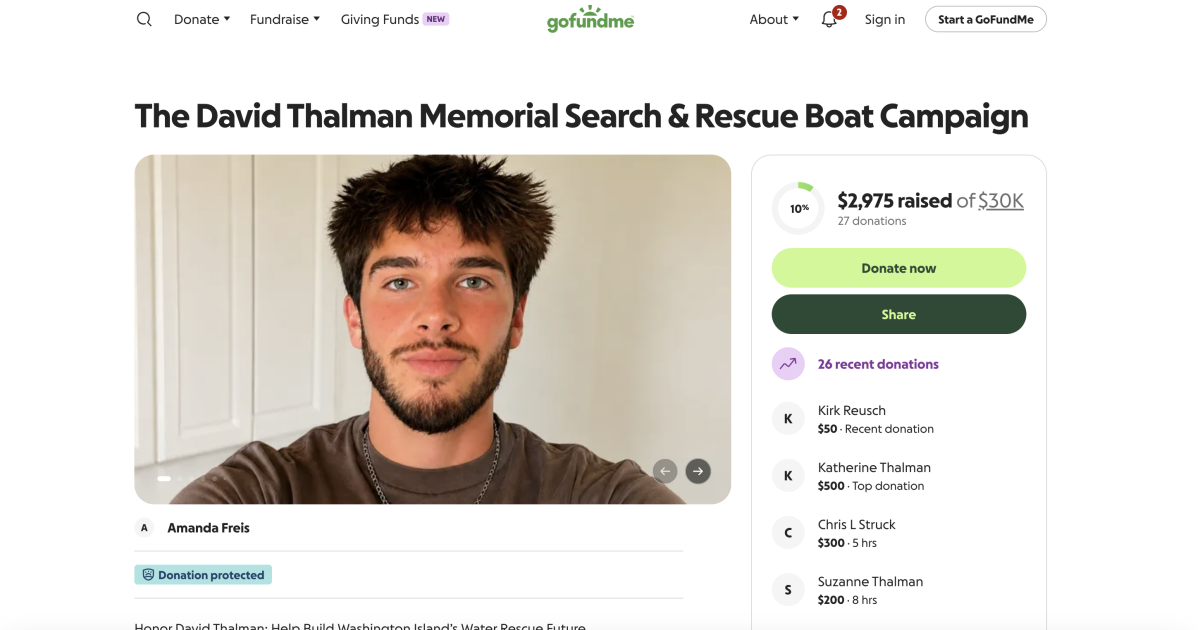 Family launches rescue boat campaign to honor man killed near Washington Island