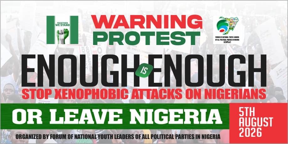 Youth Leaders Postpone Planned Protest Over Xenophobic Attacks on Nigerians in South Africa
