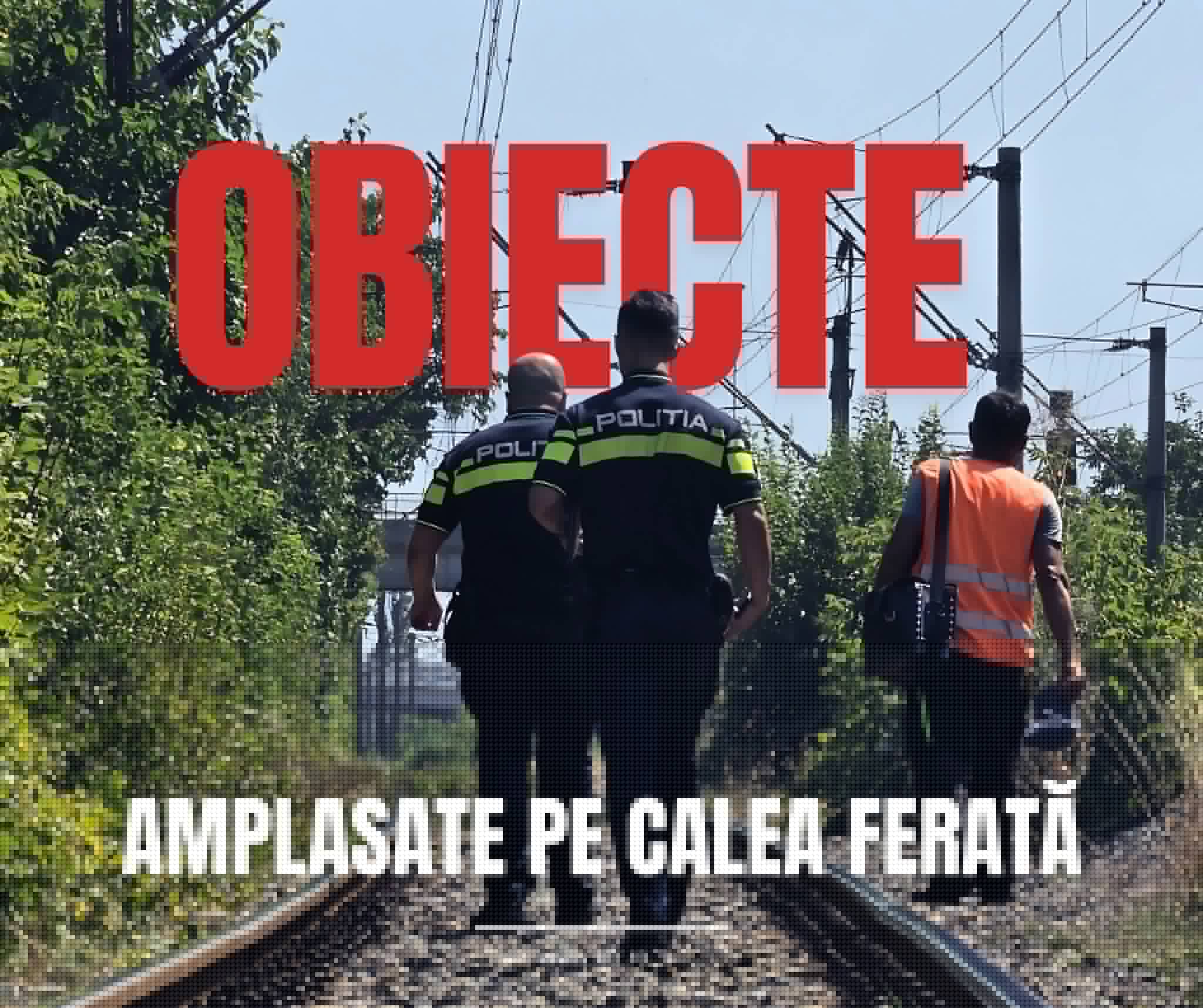Pericol pe calea ferată de pe litoral. Obiecte puse intenționat pe șine