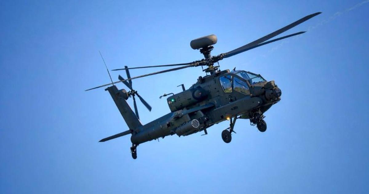 Striking attack helicopter spotted flying over the county