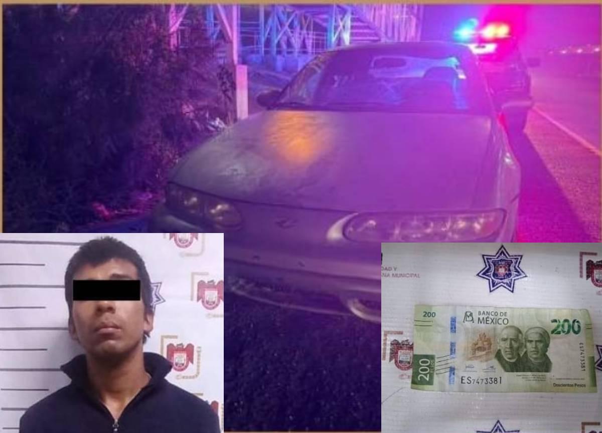 Sspcm detiene a hombre que ofreció dinero a policías para evitar infracción de tránsito