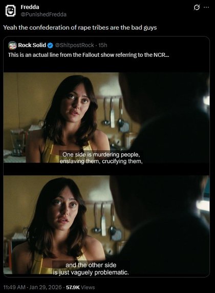 One Side Is Murdering People, the Other Is Just Vaguely Problematic - Yeah the confederation of r-pe tribes are the bad guys