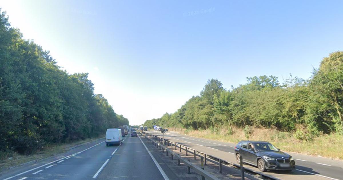 All traffic STOPPED on A12 following crash