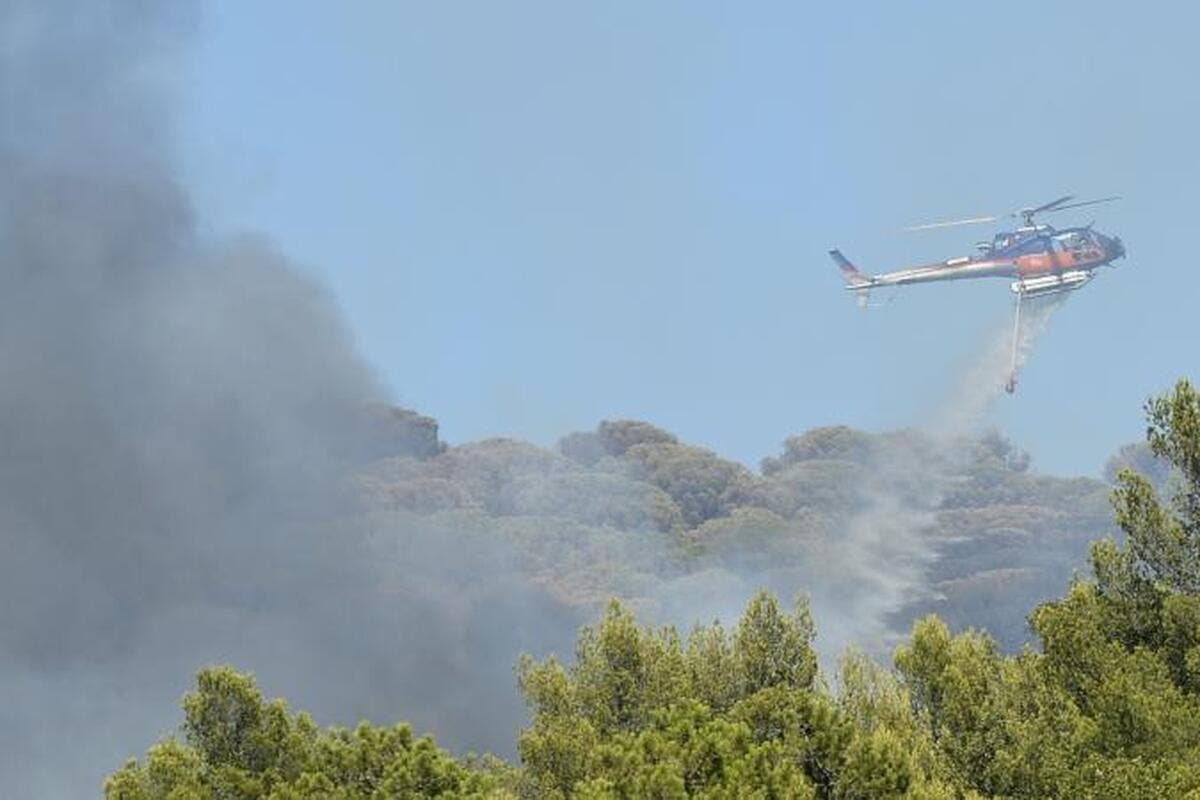 Intervention rapide et massive des pompiers après un départ de feu à Rians probablement dû à un impact de foudre