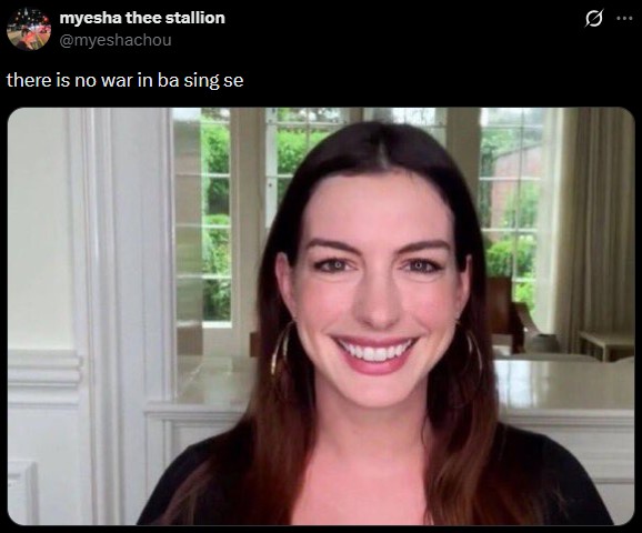 Anne Hathaway HR Meme / HRjak - There Is No War in Ba Sing Se Anne Hathaway