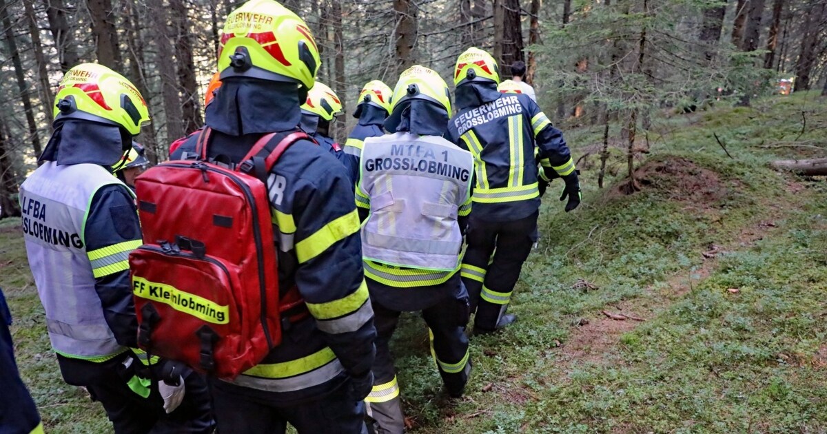 42 Floriani im Einsatz - Schwammerlsucher in steilem Gelände gestürzt