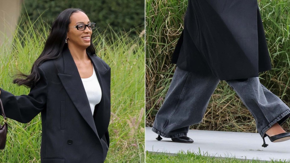 Solange Knowles Leans Into Loewe’s Playful Sculptural Mood in Petal Toy Pumps at Paris Fashion Week