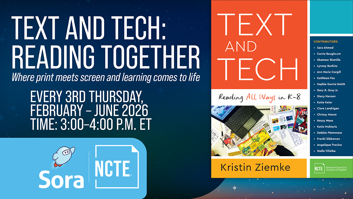 NCTE and Sora Launch National Webinar Series Exploring the Future of Reading Instruction