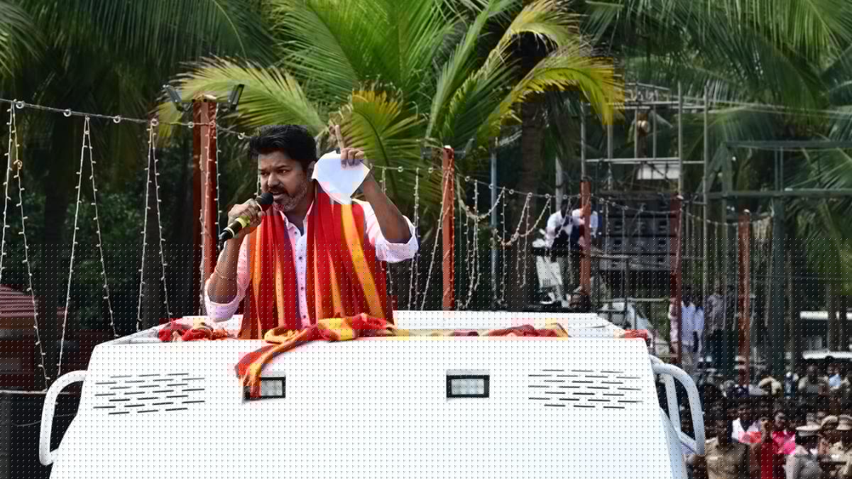 Actor-politician Vijay at Parandur: DMK ‘staging drama’ with conflicting positions on farmers’ issues, says TVK president