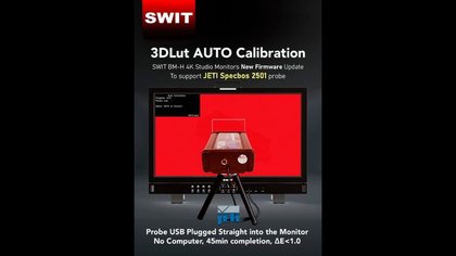 SWIT BM-H 4K Studio Monitors Firmware Update  adds support for JETI Specbos 2501 probe