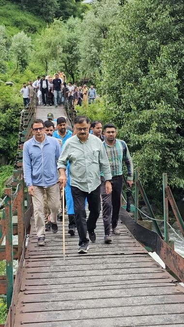 Javed Rana visits landslide-hit Nandi Chool, consoles bereaved families