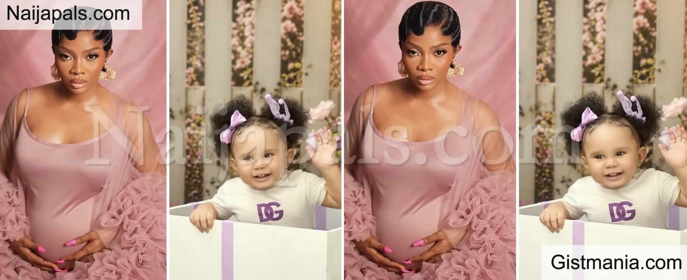 Toke Makinwa Unveils Daughter, Yakira’s Face On Her First Birthday