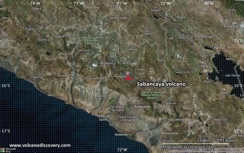 Sabancaya Volcano Volcanic Ash Advisory: ISOLATED PUFF  to 23000 ft (7000 m)