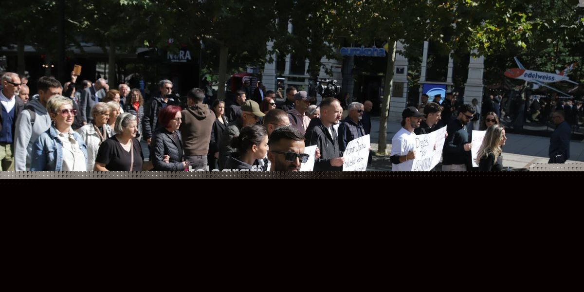 Dhjetëra qytetarë protestojnë në Prishtinë, thirrje institucioneve që të angazhohen për lirimin e ish-policit Arbnor Spahiu nga burgu në Serbi