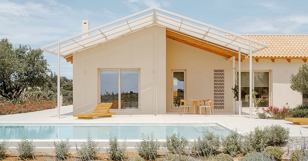 pitched timber roofs unify greek renovation project by local firm oblq
