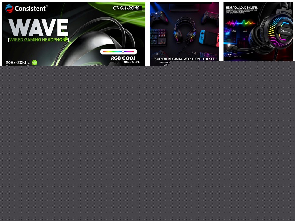 Consistent Wave wired gaming headphone with RGB lighting launched