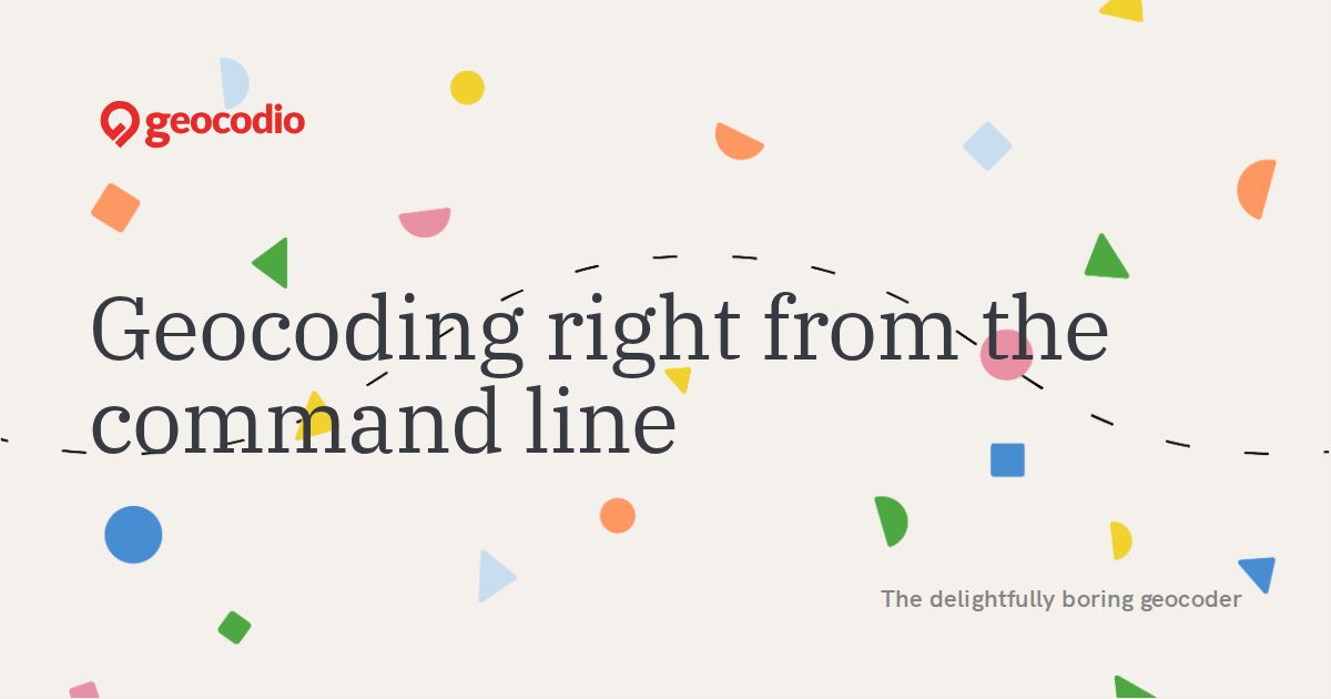 Geocoding right from the command line