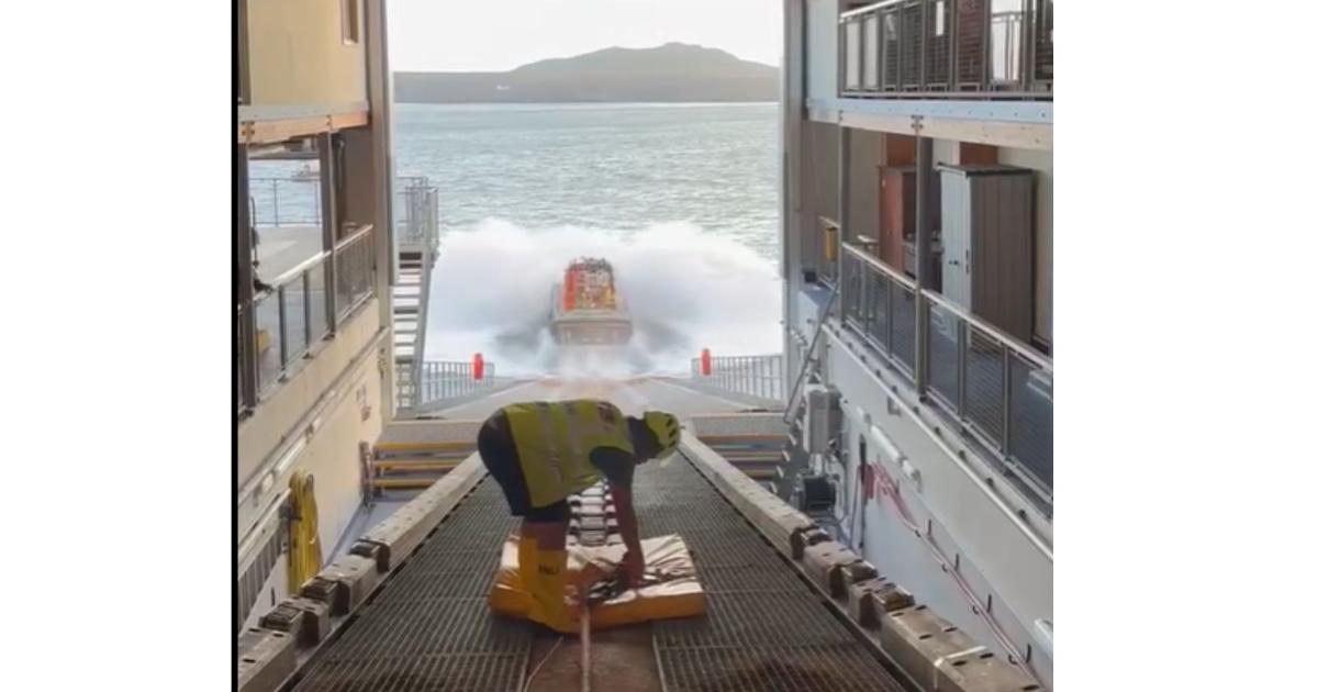 Dramatic sea rescue response after two people get into difficulty