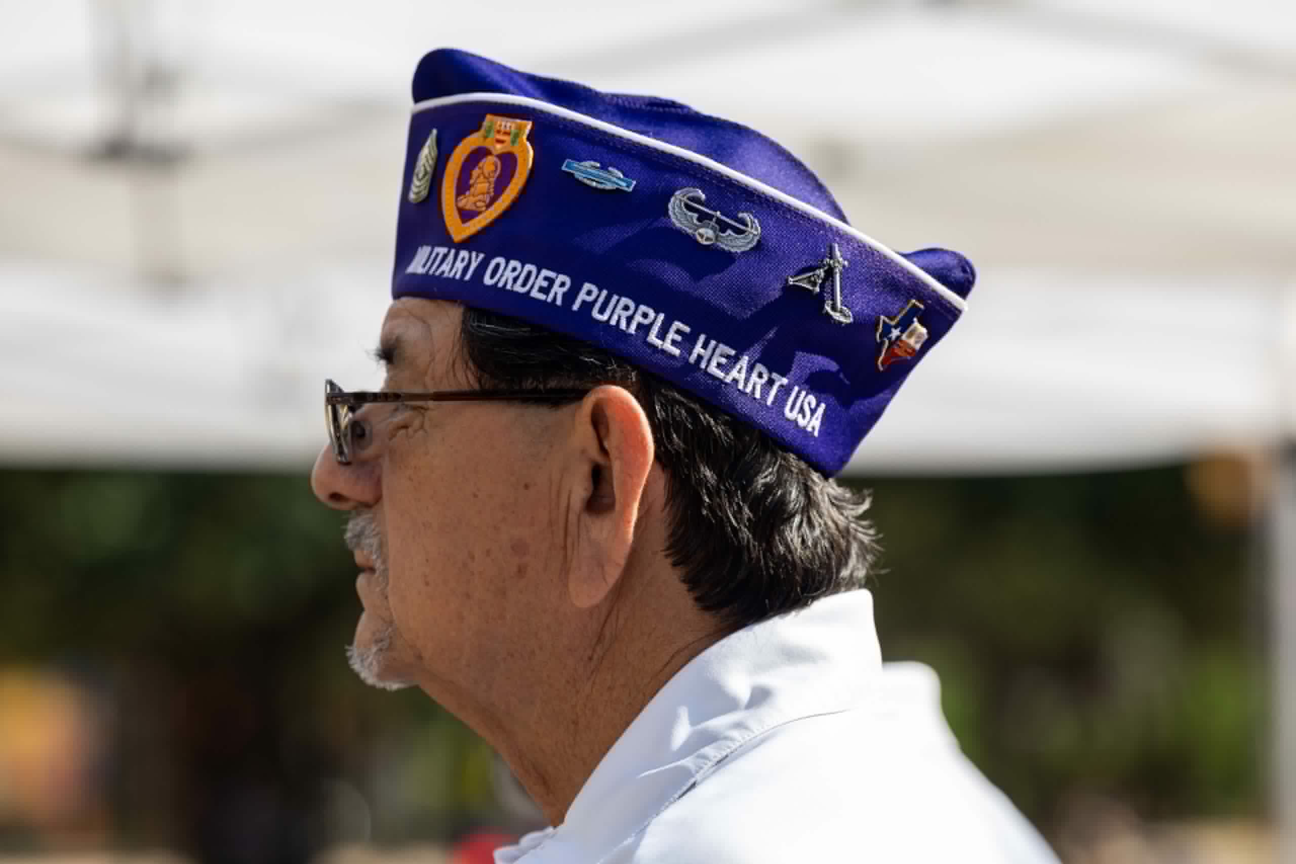Bexar County lights up Purple Heart memorial in honor of service members wounded or killed in action
