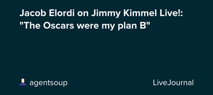 Jacob Elordi on Jimmy Kimmel Live!: "The Oscars were my plan B"