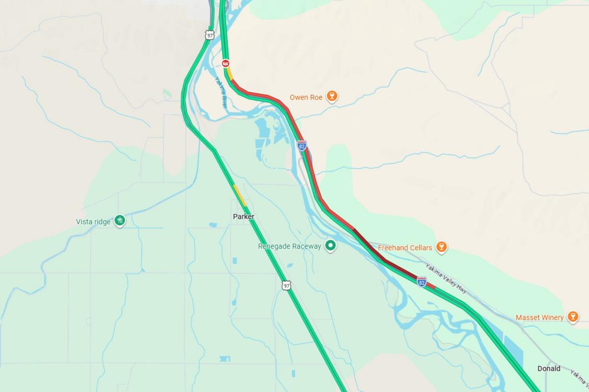 Rolled Semi Is Blocking Westbound I-82 Near Yakima This Morning