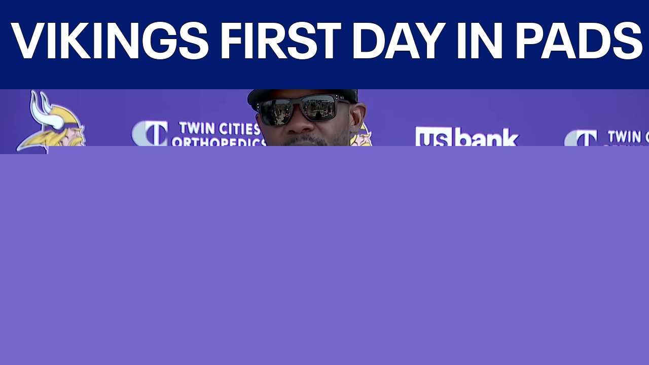 Vikings on first day in pads at camp: 'The real football starts today'