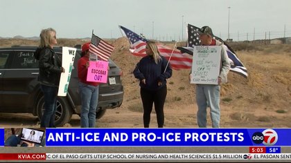Anti-ICE and Pro-ICE protests happen across the Borderland