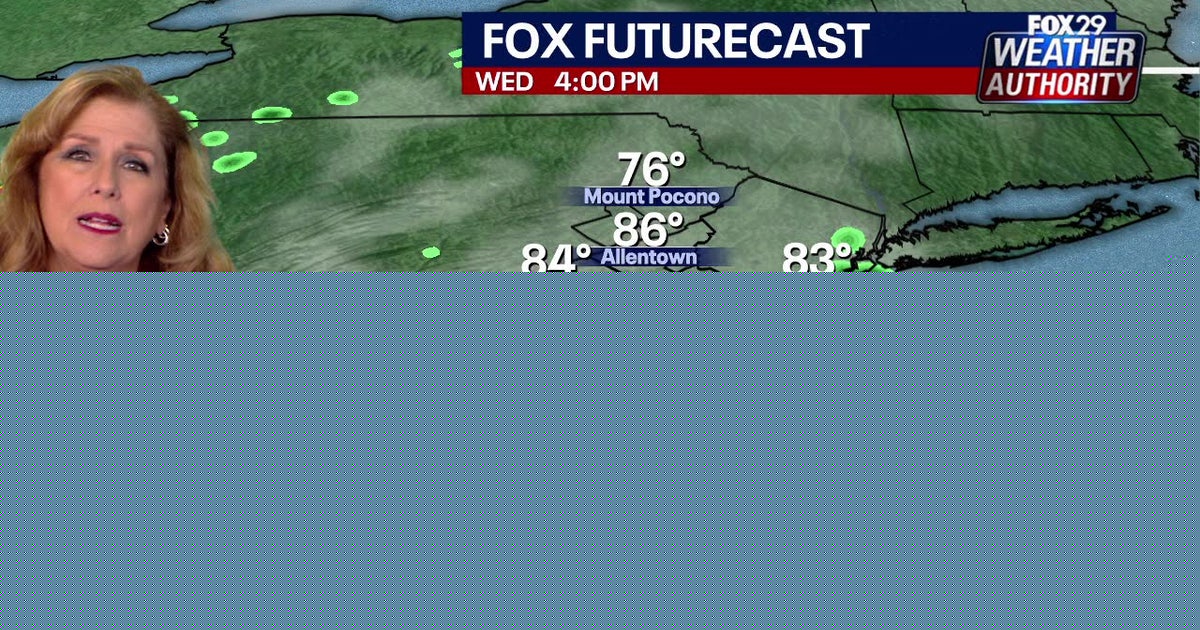 Philadelphia weather: Scattered showers on Wednesday, another heat wave ahead