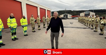 Beauraing: un hommage surprise pour le lieutenant Marc Léonard qui a passé sa vie à en sauver d'autres