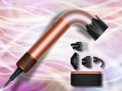 Dyson futuristic Supersonic r hair dryer adorned in new Amber Silk color