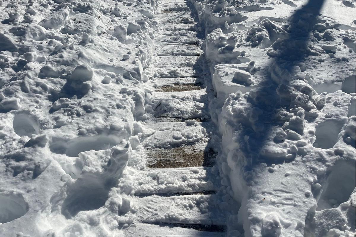 Helpful tip to clear that stubborn snow from your NJ walkway