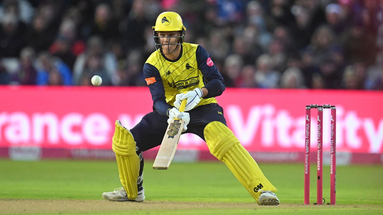 Albert belts six sixes in six balls as Hampshire overpower Sussex