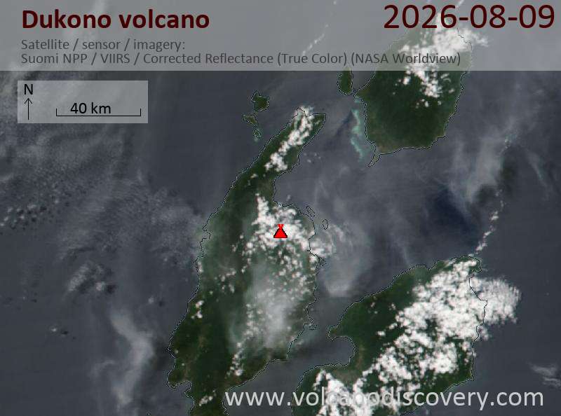 Dukono Volcano Volcanic Ash Advisory: VA TO FL070 OBS LAST AT 09/0850Z MOV NE EST VA DTG: 09/1650Z to 7000 ft (2100 m)