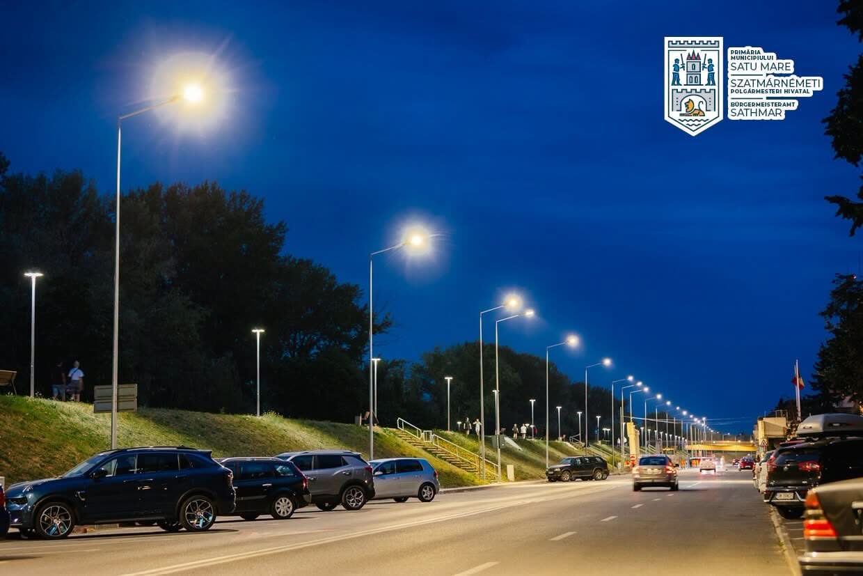 ECONOMIE. Primăria Satu Mare reduce intensitatea iluminatului public pe timpul nopții. Măsura, luată din cauza efectelor secetei asupra sistemului energetic