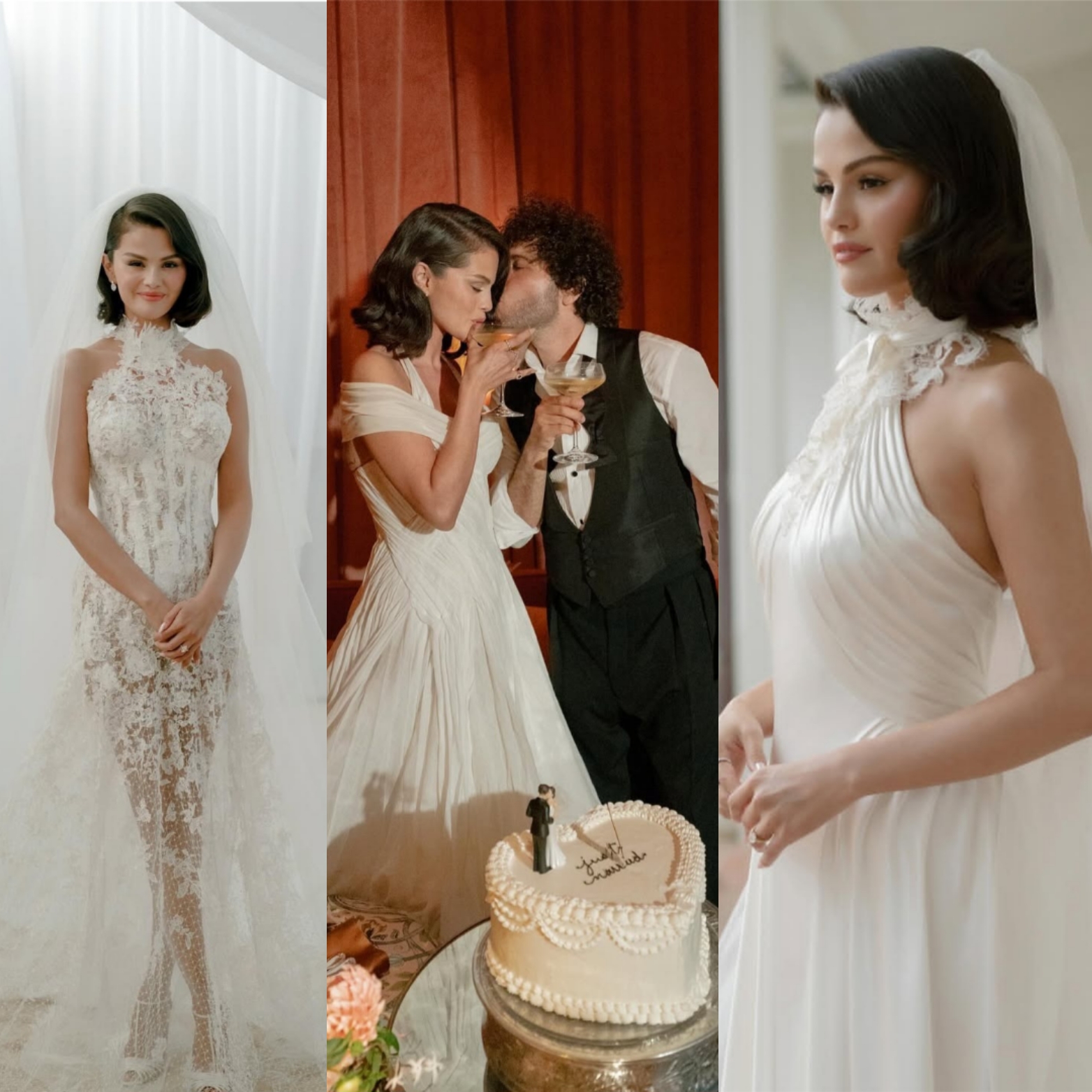 Comment on Selena Gomez shows off her three wedding dresses by Anonymous