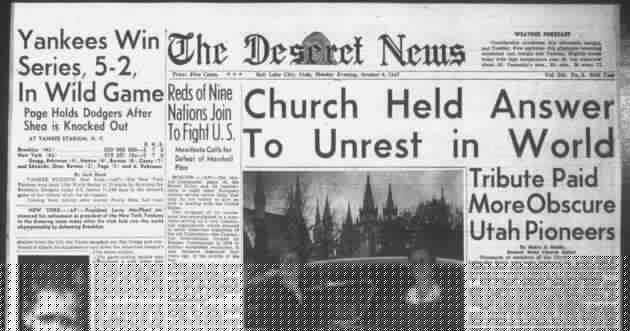 Deseret News archives: President Truman gave first ever televised address from the White House