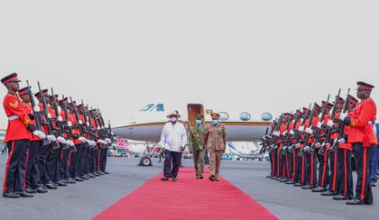 His Excellency President Yoweri Kaguta Museveni Arrives In Nairobi For Bilateral Talks With President William Ruto