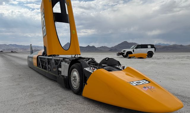 British driver who broke sound barrier sets new record in hydrogen-powered car