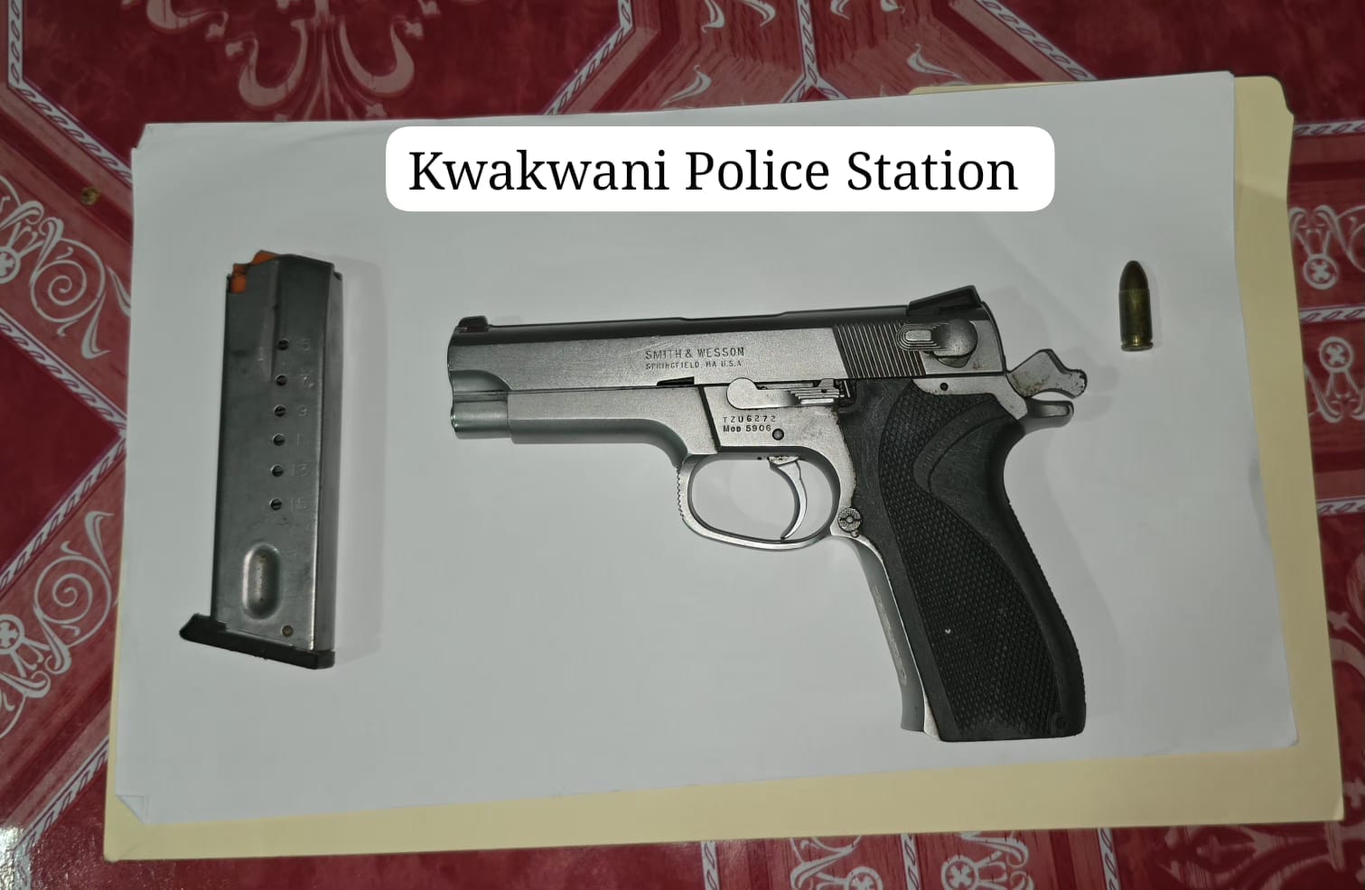 Police find gun, ammo at Kwakwani