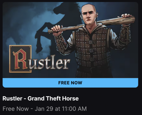 Epic Games Freebie: Get Rustler – Grand Theft Horse for FREE