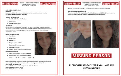 Endangered Missing Advisory issued for pregnant Nebraska woman after car found burned
