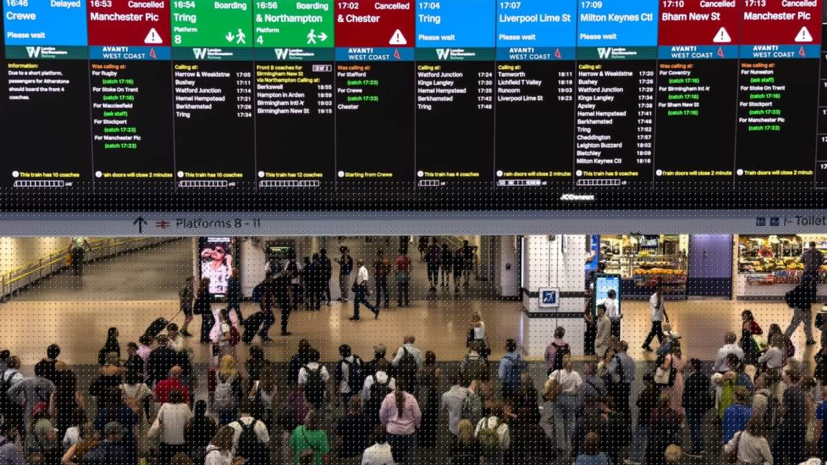 Major rail disruption as power fault sees trains cancelled across England