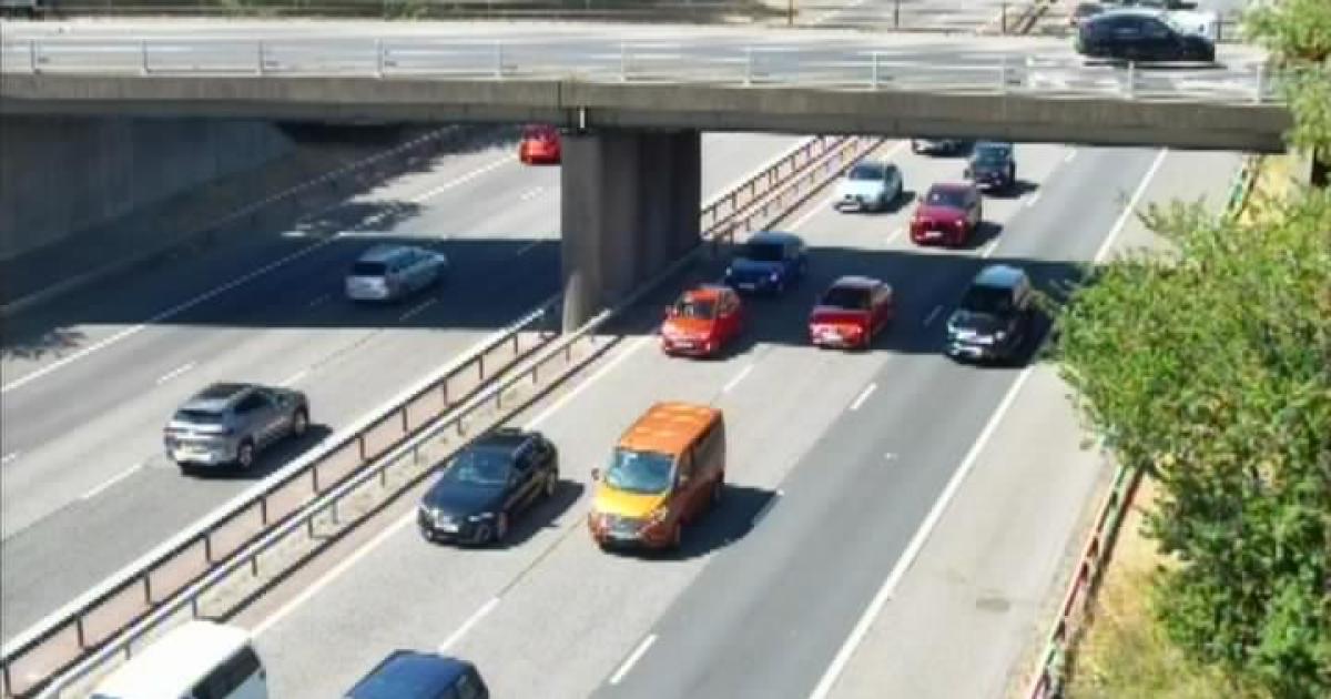Motorway speed camera - Driver fined for exceeding 70mph limit