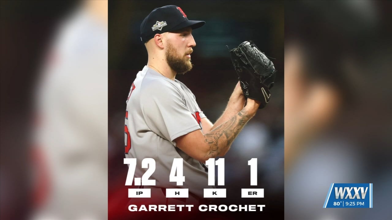Former Greyhound Garrett Crochet dominates for the Red Sox and earns First Playoff Win.