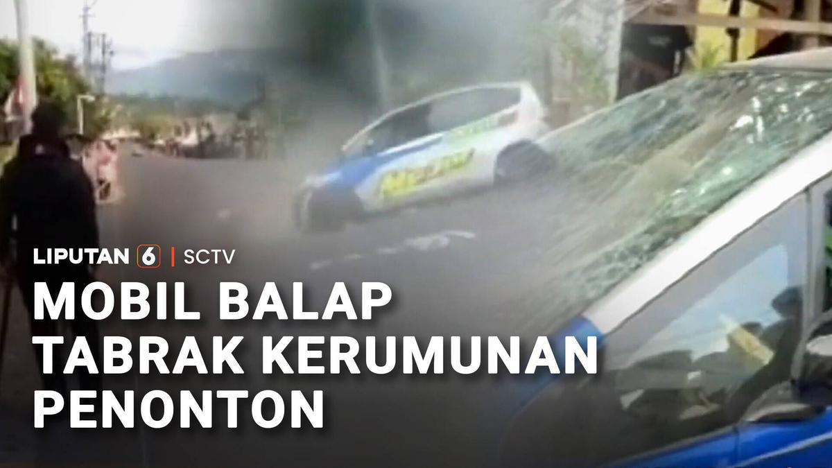 Mobil Balap Tabrak Kerumunan Penonton